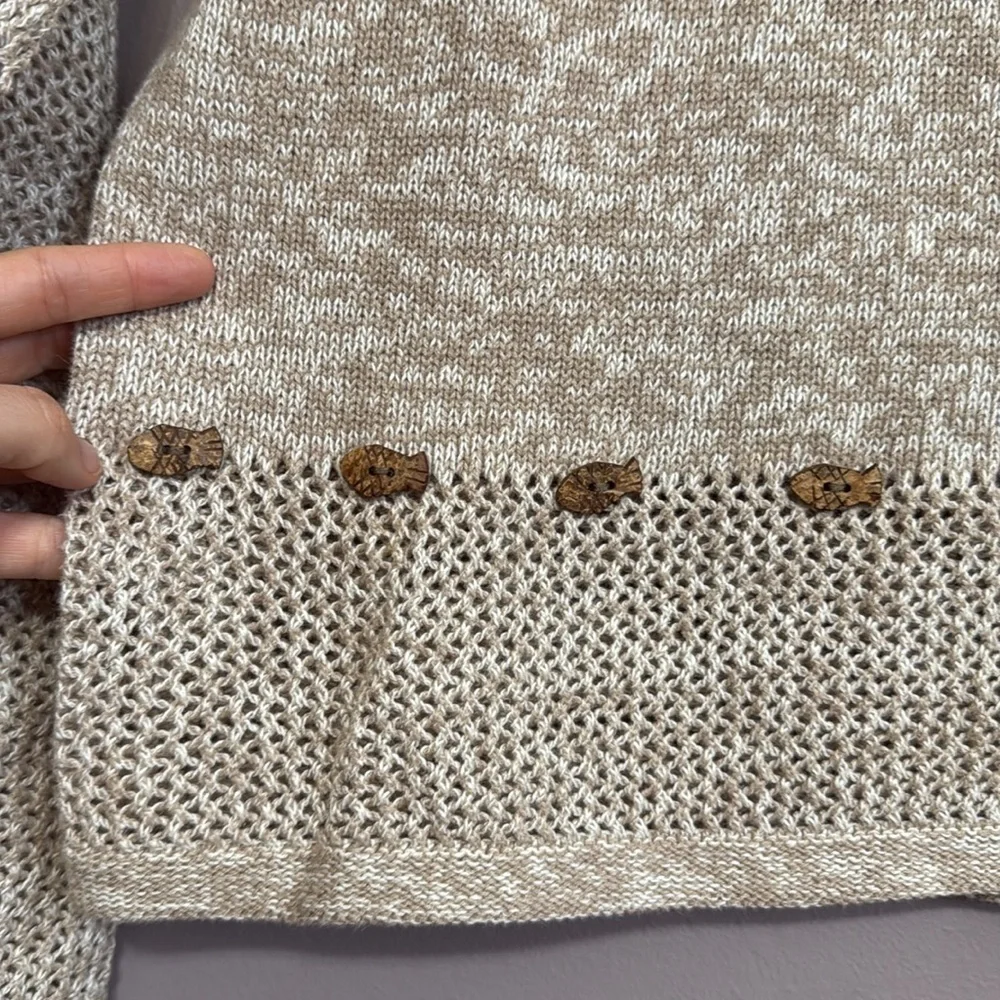 Vintage Y2K Christopher & Banks Cat Embroidered Knit Crewneck Sweater Medium - Picture 5 of 8